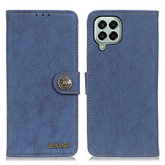 Leather Case Stands Flip Cover Holder A01D for Samsung Galaxy M33 5G Blue