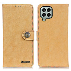 Leather Case Stands Flip Cover Holder A01D for Samsung Galaxy M33 5G Gold