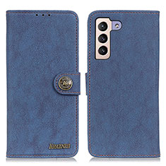 Leather Case Stands Flip Cover Holder A01D for Samsung Galaxy S24 Plus 5G Blue