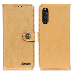 Leather Case Stands Flip Cover Holder A01D for Sony Xperia 10 III Lite Gold