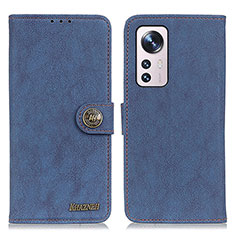 Leather Case Stands Flip Cover Holder A01D for Xiaomi Mi 12S 5G Blue