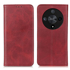 Leather Case Stands Flip Cover Holder A02D for Huawei Honor Magic6 Lite 5G Red