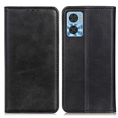 Leather Case Stands Flip Cover Holder A02D for Motorola Moto E22i Black