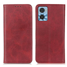 Leather Case Stands Flip Cover Holder A02D for Motorola Moto E22i Red