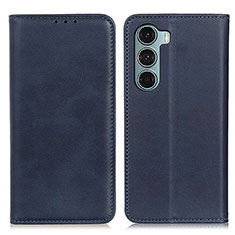 Leather Case Stands Flip Cover Holder A02D for Motorola Moto Edge S30 5G Blue