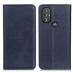 Leather Case Stands Flip Cover Holder A02D for Motorola Moto G Play Gen 2 Blue