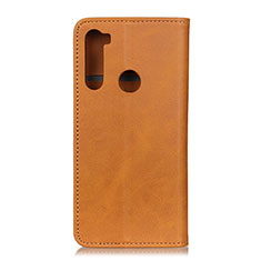 Leather Case Stands Flip Cover Holder A02D for Motorola Moto One Fusion Plus Light Brown