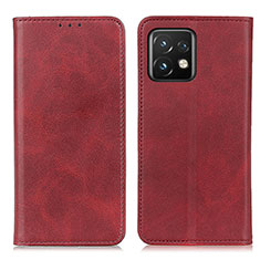 Leather Case Stands Flip Cover Holder A02D for Motorola Moto X40 5G Red