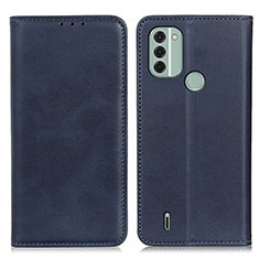 Leather Case Stands Flip Cover Holder A02D for Nokia C31 Blue