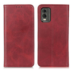 Leather Case Stands Flip Cover Holder A02D for Nokia C32 Red