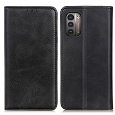 Leather Case Stands Flip Cover Holder A02D for Nokia G11 Black