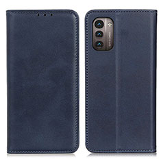 Leather Case Stands Flip Cover Holder A02D for Nokia G11 Blue