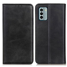 Leather Case Stands Flip Cover Holder A02D for Nokia G22 Black