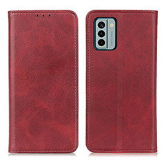 Leather Case Stands Flip Cover Holder A02D for Nokia G22 Red