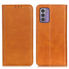 Leather Case Stands Flip Cover Holder A02D for Nokia G310 5G Light Brown