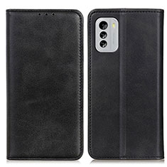 Leather Case Stands Flip Cover Holder A02D for Nokia G60 5G Black