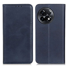 Leather Case Stands Flip Cover Holder A02D for OnePlus 11R 5G Blue