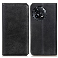 Leather Case Stands Flip Cover Holder A02D for OnePlus Ace 2 5G Black