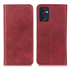 Leather Case Stands Flip Cover Holder A02D for OnePlus Nord CE 2 5G Red