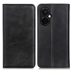 Leather Case Stands Flip Cover Holder A02D for OnePlus Nord N30 5G Black