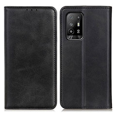 Leather Case Stands Flip Cover Holder A02D for Oppo A94 5G Black