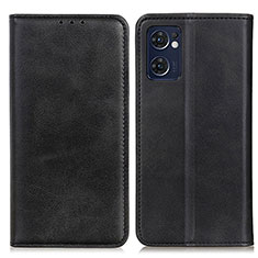 Leather Case Stands Flip Cover Holder A02D for Oppo Find X5 Lite 5G Black