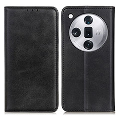 Leather Case Stands Flip Cover Holder A02D for Oppo Find X7 Ultra 5G Black