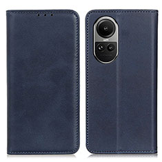 Leather Case Stands Flip Cover Holder A02D for Oppo Reno10 5G Blue