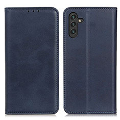 Leather Case Stands Flip Cover Holder A02D for Samsung Galaxy A04s Blue