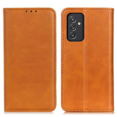 Leather Case Stands Flip Cover Holder A02D for Samsung Galaxy A05s Light Brown