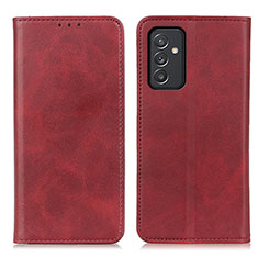 Leather Case Stands Flip Cover Holder A02D for Samsung Galaxy A05s Red