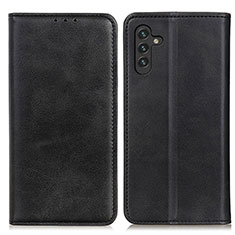 Leather Case Stands Flip Cover Holder A02D for Samsung Galaxy A13 5G Black