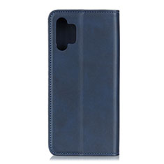 Leather Case Stands Flip Cover Holder A02D for Samsung Galaxy A32 4G Blue