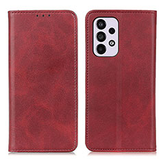 Leather Case Stands Flip Cover Holder A02D for Samsung Galaxy A33 5G Red