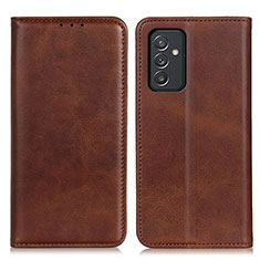 Leather Case Stands Flip Cover Holder A02D for Samsung Galaxy A34 5G Brown