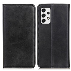 Leather Case Stands Flip Cover Holder A02D for Samsung Galaxy A53 5G Black