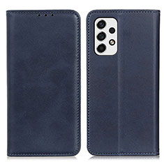 Leather Case Stands Flip Cover Holder A02D for Samsung Galaxy A53 5G Blue