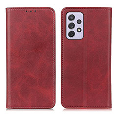 Leather Case Stands Flip Cover Holder A02D for Samsung Galaxy A73 5G Red