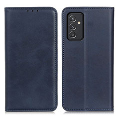 Leather Case Stands Flip Cover Holder A02D for Samsung Galaxy A82 5G Blue