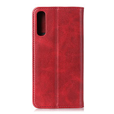 Leather Case Stands Flip Cover Holder A02D for Samsung Galaxy M02 Red