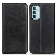 Leather Case Stands Flip Cover Holder A02D for Samsung Galaxy M23 5G Black