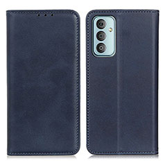 Leather Case Stands Flip Cover Holder A02D for Samsung Galaxy M23 5G Blue