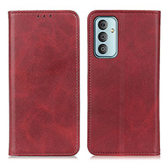 Leather Case Stands Flip Cover Holder A02D for Samsung Galaxy M23 5G Red