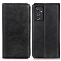 Leather Case Stands Flip Cover Holder A02D for Samsung Galaxy M34 5G Black