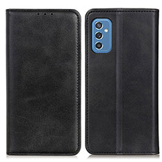 Leather Case Stands Flip Cover Holder A02D for Samsung Galaxy M52 5G Black