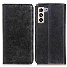 Leather Case Stands Flip Cover Holder A02D for Samsung Galaxy S21 Plus 5G Black