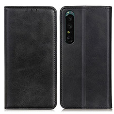 Leather Case Stands Flip Cover Holder A02D for Sony Xperia 1 IV SO-51C Black