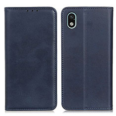 Leather Case Stands Flip Cover Holder A02D for Sony Xperia Ace III Blue