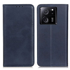 Leather Case Stands Flip Cover Holder A02D for Xiaomi Mi 13T 5G Blue