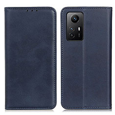 Leather Case Stands Flip Cover Holder A02D for Xiaomi Redmi Note 12S Blue